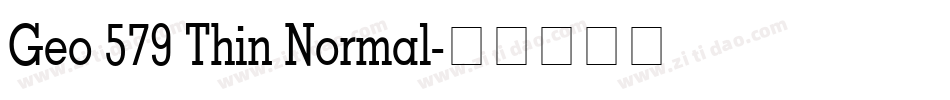 Geo 579 Thin Normal字体转换